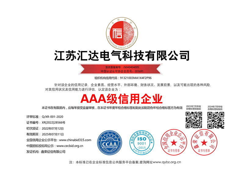 AAA级信用企业铜牌 双网